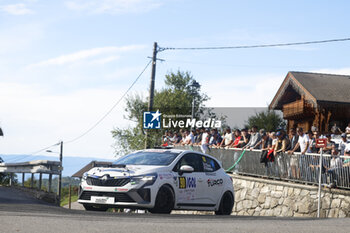 06/09/2024 - 90 TURCO Teddy, VEDRINE Aurelie, Renault Clio Rally5, action during the Rallye Mont-Blanc Morzine 2024, 6th round of the Championnat de France des Rallyes 2024, from September 6 to 9 in Morzine, France - AUTO - RALLYE MONT-BLANC MORZINE 2024 - RALLY - MOTORI