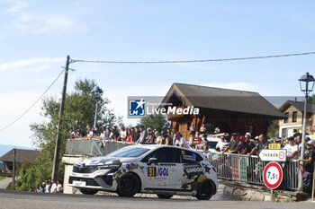 06/09/2024 - 91 POMPEI Marc, RAFFAELLI Yoann, Renault Clio Rally5, action during the Rallye Mont-Blanc Morzine 2024, 6th round of the Championnat de France des Rallyes 2024, from September 6 to 9 in Morzine, France - AUTO - RALLYE MONT-BLANC MORZINE 2024 - RALLY - MOTORI