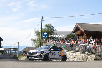 06/09/2024 - 92 NARBON Rémy, VO DINH Émeline, Renault Clio Rally5, action during the Rallye Mont-Blanc Morzine 2024, 6th round of the Championnat de France des Rallyes 2024, from September 6 to 9 in Morzine, France - AUTO - RALLYE MONT-BLANC MORZINE 2024 - RALLY - MOTORI