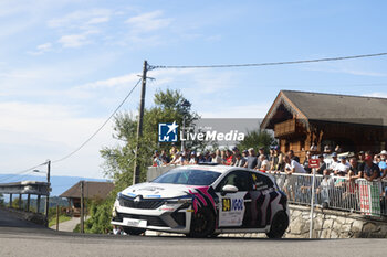 06/09/2024 - 94 JEANNE David, RIVALLANT Stéphanie, Renault Clio Rally5, action during the Rallye Mont-Blanc Morzine 2024, 6th round of the Championnat de France des Rallyes 2024, from September 6 to 9 in Morzine, France - AUTO - RALLYE MONT-BLANC MORZINE 2024 - RALLY - MOTORI