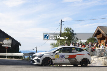 06/09/2024 - 100 LEJEUNE Jean-Pierre, ARNAVIELHE Genevieve, Renault Clio Rally5, action during the Rallye Mont-Blanc Morzine 2024, 6th round of the Championnat de France des Rallyes 2024, from September 6 to 9 in Morzine, France - AUTO - RALLYE MONT-BLANC MORZINE 2024 - RALLY - MOTORI