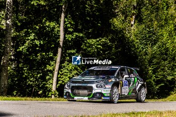 06/09/2024 - 02 ROSSEL Léo, MERCOIRET Guillaume, Citroën C3 Rally2, PH Sport by Minerva Oil, action during the Rallye Mont-Blanc Morzine 2024, 6th round of the Championnat de France des Rallyes 2024, from September 6 to 9 in Morzine, France - AUTO - RALLYE MONT-BLANC MORZINE 2024 - RALLY - MOTORI