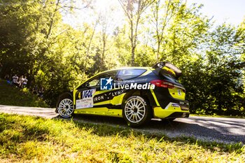 06/09/2024 - 04 FRANCESCHI Jean Baptiste, ESCARTEFIGUE Jules, Ford Fiesta MKII Rally2, Sarrazin Motorsport Iron Lynx, action during the Rallye Mont-Blanc Morzine 2024, 6th round of the Championnat de France des Rallyes 2024, from September 6 to 9 in Morzine, France - AUTO - RALLYE MONT-BLANC MORZINE 2024 - RALLY - MOTORI