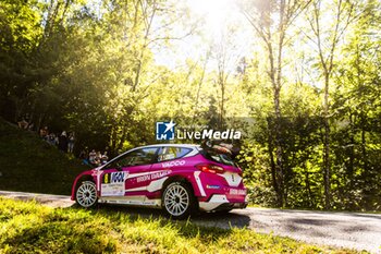 06/09/2024 - 08 RUMEAU Sarah, AMBLARD Julie, Ford Fiesta MKII Rally2, Sarrazin Motorsport Iron Lynx, action during the Rallye Mont-Blanc Morzine 2024, 6th round of the Championnat de France des Rallyes 2024, from September 6 to 9 in Morzine, France - AUTO - RALLYE MONT-BLANC MORZINE 2024 - RALLY - MOTORI