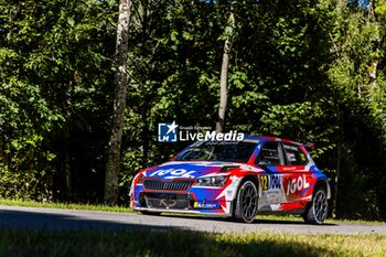 06/09/2024 - 12 ROUILLARD Patrick, ZAZURCA Guilhem, Skoda Fabia Evo Rally2, action during the Rallye Mont-Blanc Morzine 2024, 6th round of the Championnat de France des Rallyes 2024, from September 6 to 9 in Morzine, France - AUTO - RALLYE MONT-BLANC MORZINE 2024 - RALLY - MOTORI