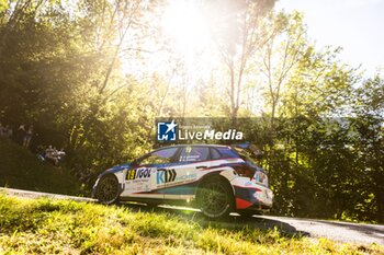 06/09/2024 - 19 SARRAZIN Pablo, COMBE Geoffrey, Volkswagen Polo Rally2, Sarrazin Motorsport Iron Lynx, action during the Rallye Mont-Blanc Morzine 2024, 6th round of the Championnat de France des Rallyes 2024, from September 6 to 9 in Morzine, France - AUTO - RALLYE MONT-BLANC MORZINE 2024 - RALLY - MOTORI