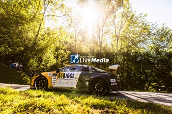 06/09/2024 - 51 FONTALBA Gregory, HERMET Stephan, Alpine A110 RGT, V.I.P - Enjolras Race, action during the Rallye Mont-Blanc Morzine 2024, 6th round of the Championnat de France des Rallyes 2024, from September 6 to 9 in Morzine, France - AUTO - RALLYE MONT-BLANC MORZINE 2024 - RALLY - MOTORI