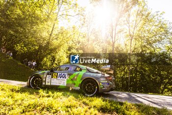 06/09/2024 - 52 GODARD Ludovic, BOLE RICHARD Matthieu, Alpine A110 RGT, action during the Rallye Mont-Blanc Morzine 2024, 6th round of the Championnat de France des Rallyes 2024, from September 6 to 9 in Morzine, France - AUTO - RALLYE MONT-BLANC MORZINE 2024 - RALLY - MOTORI