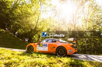 06/09/2024 - 54 FASSIO Matthieu, OLIVIER Hugo, Alpine A110 RGT, action during the Rallye Mont-Blanc Morzine 2024, 6th round of the Championnat de France des Rallyes 2024, from September 6 to 9 in Morzine, France - AUTO - RALLYE MONT-BLANC MORZINE 2024 - RALLY - MOTORI