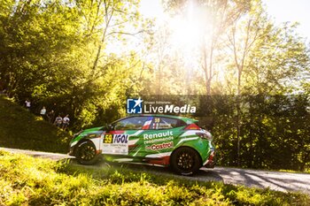 06/09/2024 - 59 STIRLING Benjamin, STIRLING Florence, Renault Clio Rally3, Renault Sport, action during the Rallye Mont-Blanc Morzine 2024, 6th round of the Championnat de France des Rallyes 2024, from September 6 to 9 in Morzine, France - AUTO - RALLYE MONT-BLANC MORZINE 2024 - RALLY - MOTORI