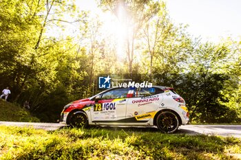 06/09/2024 - 73 FACCHINETTI Amaury, DEGUS Corentin, Renault Clio Rally5, action during the Rallye Mont-Blanc Morzine 2024, 6th round of the Championnat de France des Rallyes 2024, from September 6 to 9 in Morzine, France - AUTO - RALLYE MONT-BLANC MORZINE 2024 - RALLY - MOTORI