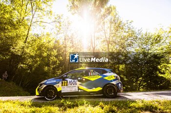 06/09/2024 - 77 MASSÉ Antoine, PITOIS Melvine, Renault Clio Rally5, action during the Rallye Mont-Blanc Morzine 2024, 6th round of the Championnat de France des Rallyes 2024, from September 6 to 9 in Morzine, France - AUTO - RALLYE MONT-BLANC MORZINE 2024 - RALLY - MOTORI