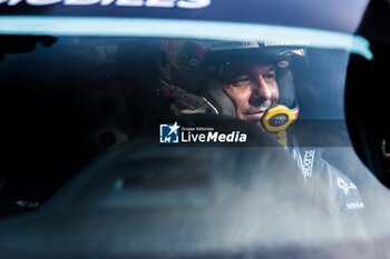 06/09/2024 - LOEB Sebastien, GODEY Laurène, Alpine A110 GT+, portrait during the Rallye Mont-Blanc Morzine 2024, 6th round of the Championnat de France des Rallyes 2024, from September 6 to 9 in Morzine, France - AUTO - RALLYE MONT-BLANC MORZINE 2024 - RALLY - MOTORI