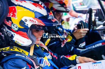 06/09/2024 - LOEB Sebastien, GODEY Laurène, Alpine A110 GT+, portrait during the Rallye Mont-Blanc Morzine 2024, 6th round of the Championnat de France des Rallyes 2024, from September 6 to 9 in Morzine, France - AUTO - RALLYE MONT-BLANC MORZINE 2024 - RALLY - MOTORI