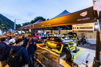 06/09/2024 - 04 FRANCESCHI Jean Baptiste, ESCARTEFIGUE Jules, Ford Fiesta MKII Rally2, Sarrazin Motorsport Iron Lynx, ambiance during the Rallye Mont-Blanc Morzine 2024, 6th round of the Championnat de France des Rallyes 2024, from September 6 to 9 in Morzine, France - AUTO - RALLYE MONT-BLANC MORZINE 2024 - RALLY - MOTORI