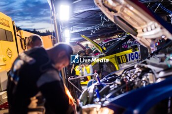 06/09/2024 - 10 GANY Rehane, LE FLOCH Franck, Ford Fiesta MKII Rally2, Sarrazin Motorsport Iron Lynx, ambiance during the Rallye Mont-Blanc Morzine 2024, 6th round of the Championnat de France des Rallyes 2024, from September 6 to 9 in Morzine, France - AUTO - RALLYE MONT-BLANC MORZINE 2024 - RALLY - MOTORI