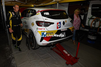 06/09/2024 - CORBERAND Yoan, COMPOZIEUX Pauline, Renault Clio Rally5, portrait during the Rallye Mont-Blanc Morzine 2024, 6th round of the Championnat de France des Rallyes 2024, from September 6 to 9 in Morzine, France - AUTO - RALLYE MONT-BLANC MORZINE 2024 - RALLY - MOTORI