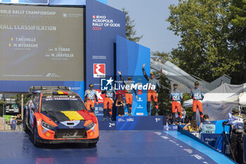 08/09/2024 - NEUVILLE Thierry, Hyundai I20 Rally1, portrait, podium, portrait during the Acropolis Rally Greece 2024, 10th round of the 2024 WRC World Rally Car Championship, from September 1 to 4, 2024 at Lamia, Greece - AUTO - WRC - ACROPOLIS RALLY GREECE 2024 - RALLY - MOTORI