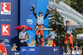 08/09/2024 - NEUVILLE Thierry, Hyundai I20 Rally1, portrait, podium, portrait during the Acropolis Rally Greece 2024, 10th round of the 2024 WRC World Rally Car Championship, from September 1 to 4, 2024 at Lamia, Greece - AUTO - WRC - ACROPOLIS RALLY GREECE 2024 - RALLY - MOTORI