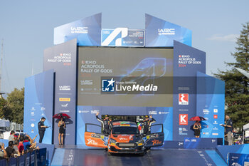 08/09/2024 - 66 SMART Max, FAIR Cameron, Fiesta Rally3, podium, portrait during the Acropolis Rally Greece 2024, 10th round of the 2024 WRC World Rally Car Championship, from September 1 to 4, 2024 at Lamia, Greece - AUTO - WRC - ACROPOLIS RALLY GREECE 2024 - RALLY - MOTORI