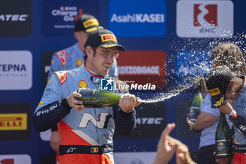 08/09/2024 - NEUVILLE Thierry, Hyundai I20 Rally1, portrait, podium, portrait during the Acropolis Rally Greece 2024, 10th round of the 2024 WRC World Rally Car Championship, from September 1 to 4, 2024 at Lamia, Greece - AUTO - WRC - ACROPOLIS RALLY GREECE 2024 - RALLY - MOTORI