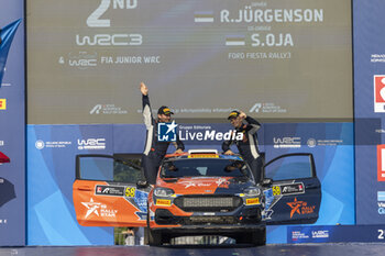 08/09/2024 - 58 JÜRGENSON Romet, OJA Siim, Ford Fiesta Rally3, podium, portrait during the Acropolis Rally Greece 2024, 10th round of the 2024 WRC World Rally Car Championship, from September 1 to 4, 2024 at Lamia, Greece - AUTO - WRC - ACROPOLIS RALLY GREECE 2024 - RALLY - MOTORI