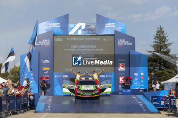 08/09/2024 - 35 KREMER Armin, KREMER Ella, Skoda Fabia RS Rally2, podium, portrait during the Acropolis Rally Greece 2024, 10th round of the 2024 WRC World Rally Car Championship, from September 1 to 4, 2024 at Lamia, Greece - AUTO - WRC - ACROPOLIS RALLY GREECE 2024 - RALLY - MOTORI