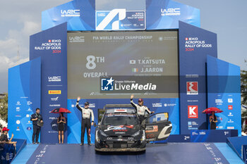 08/09/2024 - KATSUTA Takamoto, Toyota GR Yaris Rally1, portrait, podium, portrait during the Acropolis Rally Greece 2024, 10th round of the 2024 WRC World Rally Car Championship, from September 1 to 4, 2024 at Lamia, Greece - AUTO - WRC - ACROPOLIS RALLY GREECE 2024 - RALLY - MOTORI