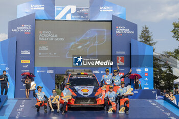 08/09/2024 - NEUVILLE Thierry, Hyundai I20 Rally1, portrait, podium, portrait during the Acropolis Rally Greece 2024, 10th round of the 2024 WRC World Rally Car Championship, from September 1 to 4, 2024 at Lamia, Greece - AUTO - WRC - ACROPOLIS RALLY GREECE 2024 - RALLY - MOTORI