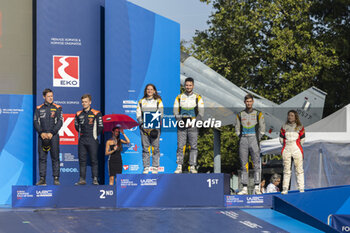 08/09/2024 - 63 MAIOR Norbert, MAIOR Francesca, Ford Fiesta Rally3, podium, portrait during the Acropolis Rally Greece 2024, 10th round of the 2024 WRC World Rally Car Championship, from September 1 to 4, 2024 at Lamia, Greece - AUTO - WRC - ACROPOLIS RALLY GREECE 2024 - RALLY - MOTORI