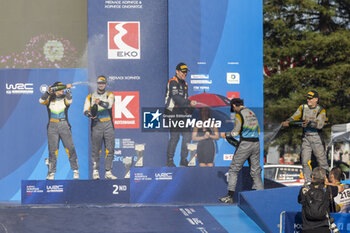 08/09/2024 - 58 JÜRGENSON Romet, OJA Siim, Ford Fiesta Rally3, podium, portrait during the Acropolis Rally Greece 2024, 10th round of the 2024 WRC World Rally Car Championship, from September 1 to 4, 2024 at Lamia, Greece - AUTO - WRC - ACROPOLIS RALLY GREECE 2024 - RALLY - MOTORI