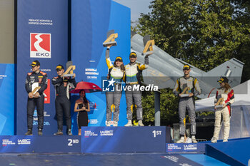 08/09/2024 - 63 MAIOR Norbert, MAIOR Francesca, Ford Fiesta Rally3, podium, portrait during the Acropolis Rally Greece 2024, 10th round of the 2024 WRC World Rally Car Championship, from September 1 to 4, 2024 at Lamia, Greece - AUTO - WRC - ACROPOLIS RALLY GREECE 2024 - RALLY - MOTORI