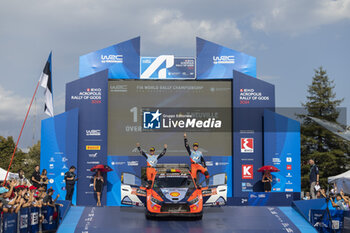 08/09/2024 - NEUVILLE Thierry, Hyundai I20 Rally1, portrait, podium, portrait during the Acropolis Rally Greece 2024, 10th round of the 2024 WRC World Rally Car Championship, from September 1 to 4, 2024 at Lamia, Greece - AUTO - WRC - ACROPOLIS RALLY GREECE 2024 - RALLY - MOTORI