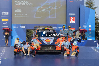 08/09/2024 - NEUVILLE Thierry, Hyundai I20 Rally1, portrait, podium, portrait during the Acropolis Rally Greece 2024, 10th round of the 2024 WRC World Rally Car Championship, from September 1 to 4, 2024 at Lamia, Greece - AUTO - WRC - ACROPOLIS RALLY GREECE 2024 - RALLY - MOTORI