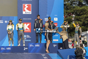 08/09/2024 - 58 JÜRGENSON Romet, OJA Siim, Ford Fiesta Rally3, podium, portrait during the Acropolis Rally Greece 2024, 10th round of the 2024 WRC World Rally Car Championship, from September 1 to 4, 2024 at Lamia, Greece - AUTO - WRC - ACROPOLIS RALLY GREECE 2024 - RALLY - MOTORI