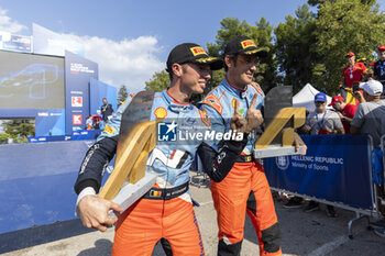 08/09/2024 - NEUVILLE Thierry, Hyundai I20 Rally1, portrait, podium, portrait during the Acropolis Rally Greece 2024, 10th round of the 2024 WRC World Rally Car Championship, from September 1 to 4, 2024 at Lamia, Greece - AUTO - WRC - ACROPOLIS RALLY GREECE 2024 - RALLY - MOTORI