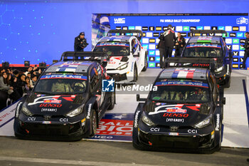 26/09/2024 - Driver Sebastien Ogier And Co-Driver Vincent Landais And Drive Kalle Rovanpera And Co-Driver Jonne Halttunen And Driver Elfyn Evans And Co-Driver Scott Martin ,Of The Team Toyota Gazoo Racing Wrt Are Driving The Toyota Gr Yaris Rally1 Hybrid ,In Ceremonial Start In Concepcion, Plaza de la Independencia,During Fia World Rally Championship Wrc Rally Chile Bio Bio 2024 26 Sept Concepcion , Chile - FIA WORLD RALLY CHAMPIONSHIP WRC RALLY CHILE BIO BíO 2024  - RALLY - MOTORI