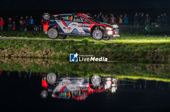 2024-10-17 - Andreas MIKKELSEN(Nor),Torstein ERIKSEN(Nor) on a HYUNDAI i20 N Rally1 HYBRID of a team HYUNDAI SHELL MOBIS WORLD RALLY TEAM during WRC Central European Rally 17-20 October 2024 - WRC CENTRAL EUROPEAN RALLY - RALLY - MOTORS