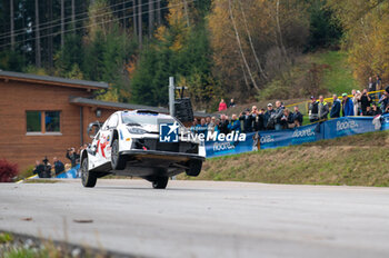 2024-10-19 - Sami PAJARI(Fin),Enni MÄLKÖNEN(Fin) on a TOYOTA GR Yaris Rally1 HYBRID of a team TOYOTA GAZOO RACING WRT during WRC Central European Rally 17-20 October 2024 - WRC CENTRAL EUROPEAN RALLY - RALLY - MOTORS