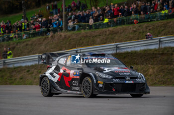 2024-10-19 - Sébastien OGIER(Fra),Vincent LANDAIS(Fra) on a TOYOTA GR Yaris Rally1 HYBRID of a team TOYOTA GAZOO RACING WRT during WRC Central European Rally 17-20 October 2024 - WRC CENTRAL EUROPEAN RALLY - RALLY - MOTORS