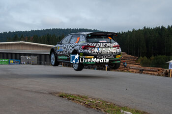 2024-10-19 - Oliver SOLBERG(Swe),Elliott EDMONDSON(Gbr) on a SKODA Fabia RS of a team TOKSPORT WRT 2 during WRC Central European Rally 17-20 October 2024 - WRC CENTRAL EUROPEAN RALLY - RALLY - MOTORS