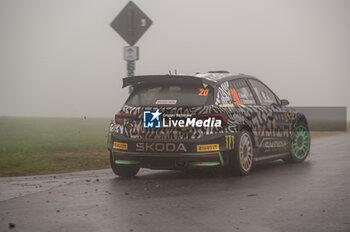 2024-10-19 - Oliver SOLBERG(Swe),Elliott EDMONDSON(Gbr) on a SKODA Fabia RS of a team TOKSPORT WRT 2 during WRC Central European Rally 17-20 October 2024 - WRC CENTRAL EUROPEAN RALLY - RALLY - MOTORS