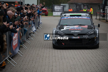 2024-10-19 - Elfyn EVANS(Gbr),Scott MARTIN (Gbr) on a TOYOTA GR Yaris Rally1 HYBRID of a team TOYOTA GAZOO RACING WRT in a service park during WRC Central European Rally 17-20 October 2024 - WRC CENTRAL EUROPEAN RALLY - RALLY - MOTORS