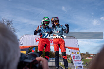 2024-10-20 - Ott TÄNAK(Est),Martin JÄRVEOJA(Est) on a HYUNDAI i20 N Rally1 HYBRID of a team HYUNDAI SHELL MOBIS WORLD RALLY TEAM celebrate the victory of WRC Central European Rally 17-20 October 2024 - WRC CENTRAL EUROPEAN RALLY - RALLY - MOTORS