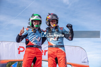 2024-10-20 - Ott TÄNAK(Est),Martin JÄRVEOJA(Est) on a HYUNDAI i20 N Rally1 HYBRID of a team HYUNDAI SHELL MOBIS WORLD RALLY TEAM celebrate the victory of WRC Central European Rally 17-20 October 2024 - WRC CENTRAL EUROPEAN RALLY - RALLY - MOTORS