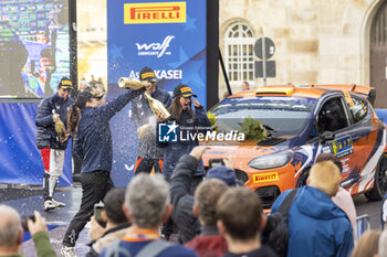 2024-10-20 - 48 SCHÖNBORN Claire, HAIN Jara, Ford Fiesta Rally3, podium, portrait during the Central European Rally 2024, 12th round of the 2024 WRC World Rally Car Championship, from October 17 to 20, 2024 at Bad Griesbach, Germany - AUTO - WRC - CENTRAL EUROPEAN RALLY 2024 - RALLY - MOTORS