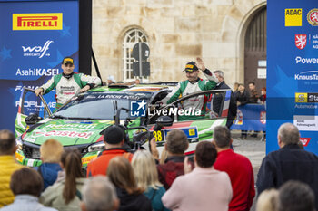 2024-10-20 - 38 CHATILLON Matteo, CORNUAU Maxence, Renault Clio Rally3, podium, portrait during the Central European Rally 2024, 12th round of the 2024 WRC World Rally Car Championship, from October 17 to 20, 2024 at Bad Griesbach, Germany - AUTO - WRC - CENTRAL EUROPEAN RALLY 2024 - RALLY - MOTORS