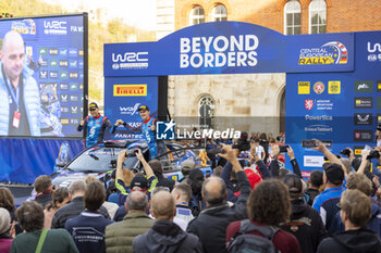 2024-10-20 - 30 MAREŠ Filip, BUCHA Radovan, Toyota Yaris Rally2, podium, portrait during the Central European Rally 2024, 12th round of the 2024 WRC World Rally Car Championship, from October 17 to 20, 2024 at Bad Griesbach, Germany - AUTO - WRC - CENTRAL EUROPEAN RALLY 2024 - RALLY - MOTORS