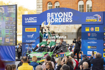 2024-10-20 - 38 CHATILLON Matteo, CORNUAU Maxence, Renault Clio Rally3, podium, portrait during the Central European Rally 2024, 12th round of the 2024 WRC World Rally Car Championship, from October 17 to 20, 2024 at Bad Griesbach, Germany - AUTO - WRC - CENTRAL EUROPEAN RALLY 2024 - RALLY - MOTORS