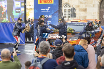 2024-10-20 - 48 SCHÖNBORN Claire, HAIN Jara, Ford Fiesta Rally3, podium, portrait during the Central European Rally 2024, 12th round of the 2024 WRC World Rally Car Championship, from October 17 to 20, 2024 at Bad Griesbach, Germany - AUTO - WRC - CENTRAL EUROPEAN RALLY 2024 - RALLY - MOTORS